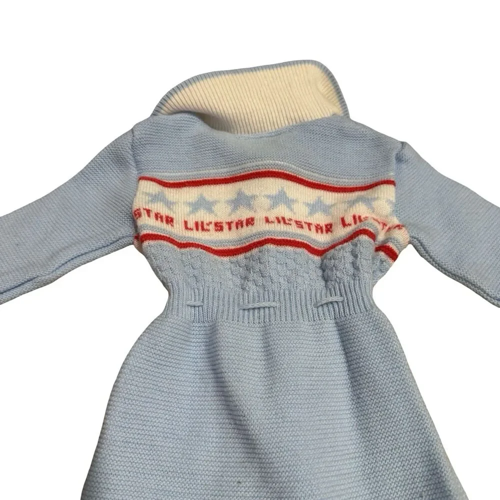 VINTAGE Childwise blue and white lil’star one‎ piece boys 0-12 months adorable